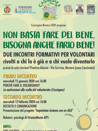 Non basta Fare del Bene, Bisogna anche farlo Bene