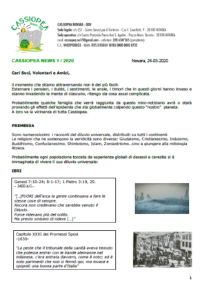 Cassiopea News 1/2020