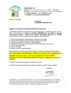 Convocaz Assemblea Ord. Soci 2020-09-15