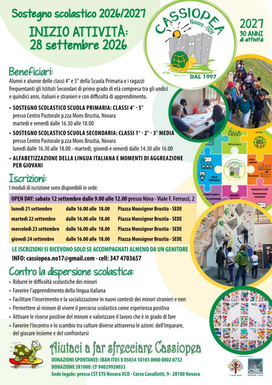 Sostegno scolastico 2026/2027
